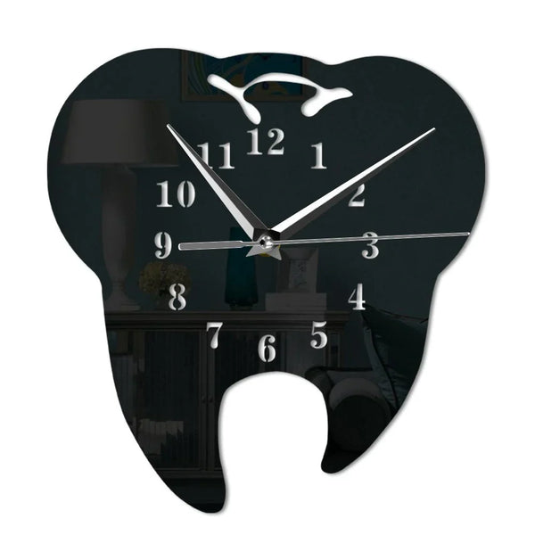 Acrylic Tooth Shape Wall Clock Living Room