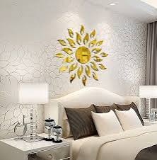 Sun Flame 3D Acrylic Mirror Wall Decoration for Home